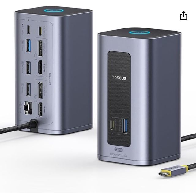 Baseus Estación Acoplamiento USB-C 12 en 1