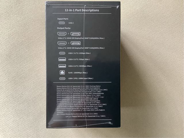 Baseus Estación Acoplamiento USB-C 12 en 1