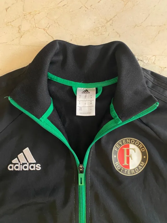 Chaqueta Feyenoord Adidas Negra y Verde