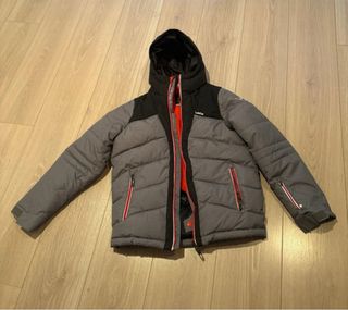 Chaqueta de nieve gris y roja 143/152 cm