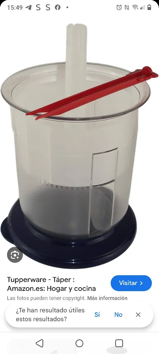 Tupperware Aceitunero Azul y Transparente