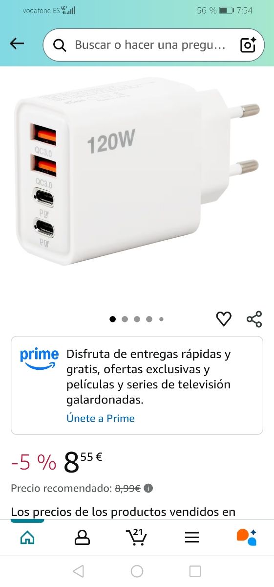 Lote de 10 Cargadores 120W RÁPIDOS DE CARGA.