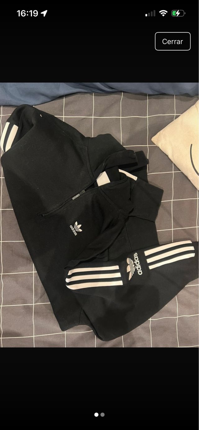Sudadera Adidas Negra con Logo