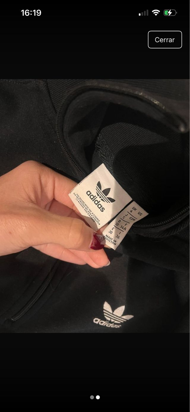 Sudadera Adidas Negra con Logo