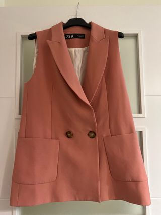 Chaleco Zara Rosa Talla M