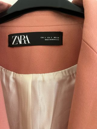 Chaleco Zara Rosa Talla M