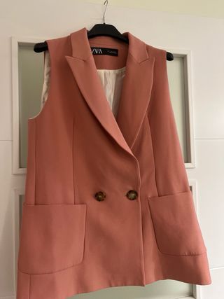 Chaleco Zara Rosa Talla M