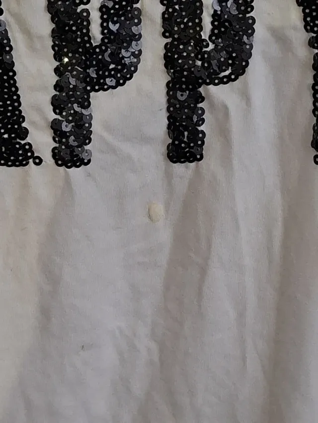 Vestido blanco con lentejuelas HAPPY