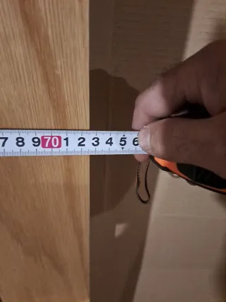 3 Puertas madera maciza 203x72.5 con 3 huecos,