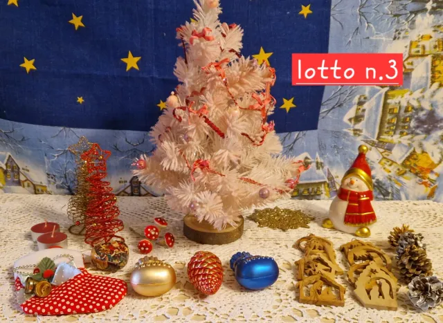 Lotto n.3 Decorazioni Natalizie Vintage