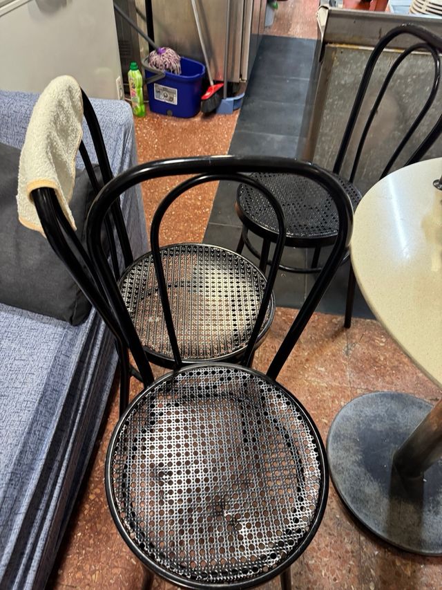 Sedie da Bar Nere, Set di 20