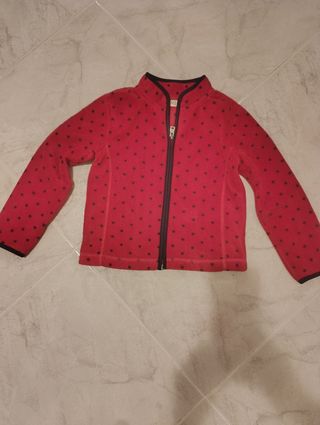 Pile bambina con zip e pois