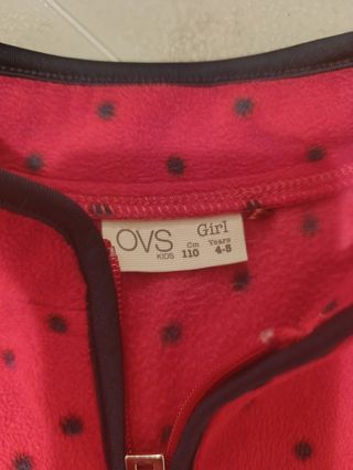 Pile bambina con zip e pois