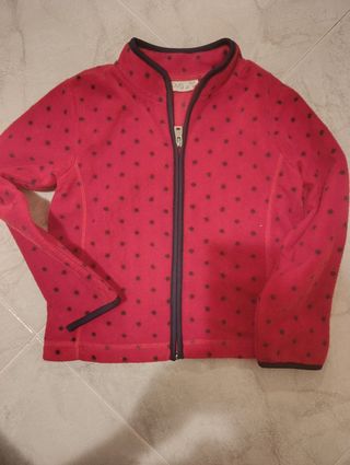 Pile bambina con zip e pois