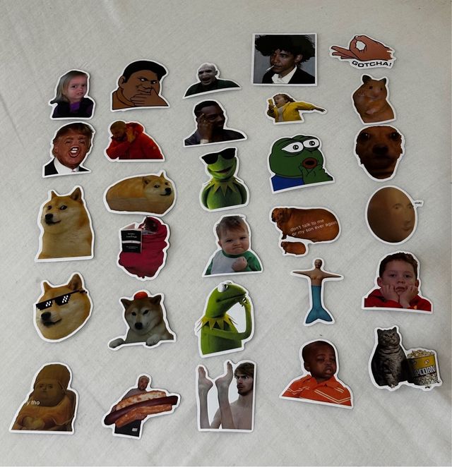 Memes inolvidables, pack pegatinas único x50