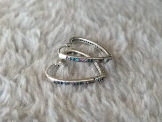 Pendientes corazon plata de ley