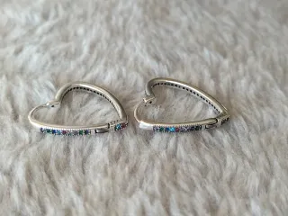 Pendientes corazon plata de ley