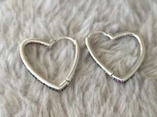 Pendientes corazon plata de ley