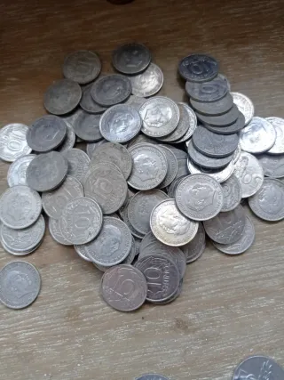 15 Piezas 10 Céntimos Monedas
