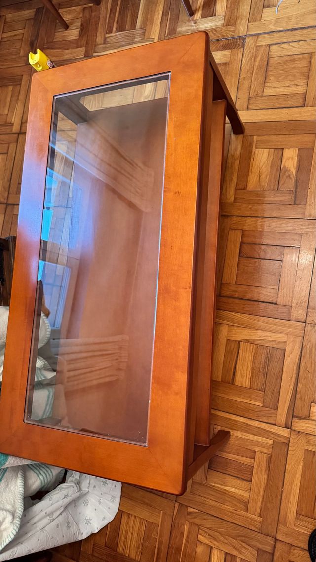 Mesa de centro madera y cristal