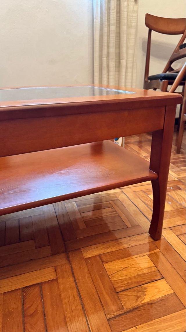 Mesa de centro madera y cristal