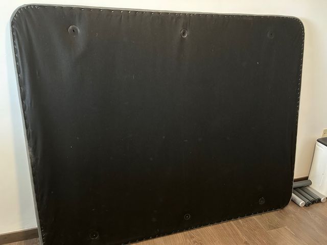 Base tapizada 150x190 cm gris