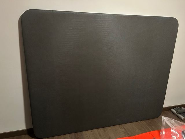 Base tapizada 150x190 cm gris