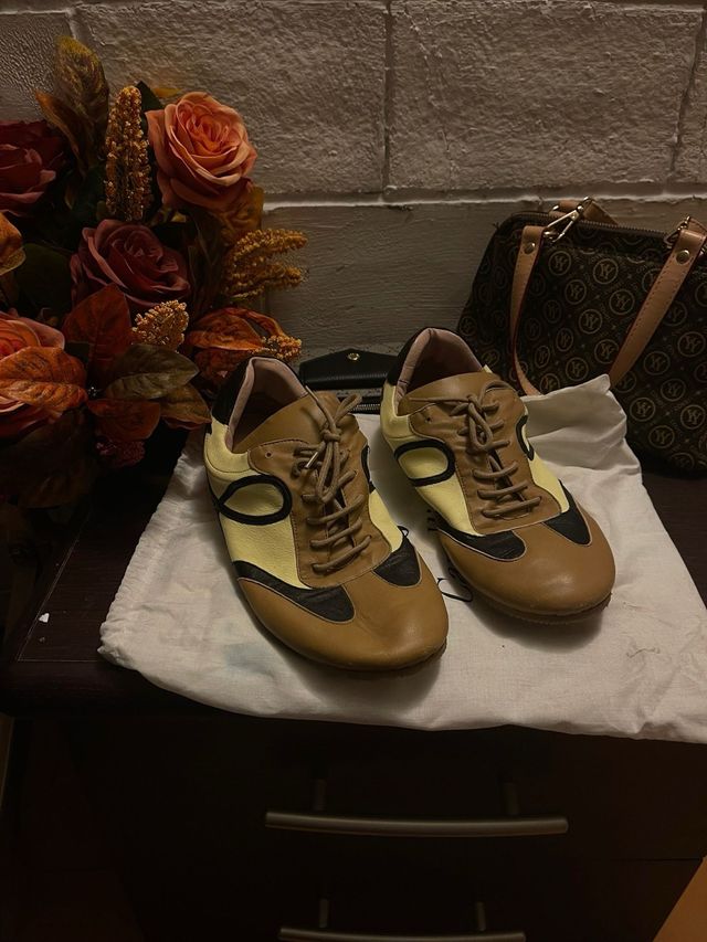 Sneakers Cavallini Marroni e Gialle