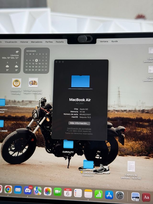 MacBook Air 13” M2 16/256GB Medianoche