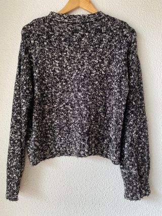 Jersey tejido negro y blanco