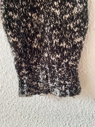 Jersey tejido negro y blanco