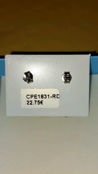 Pendientes perla y circonitas plata ley