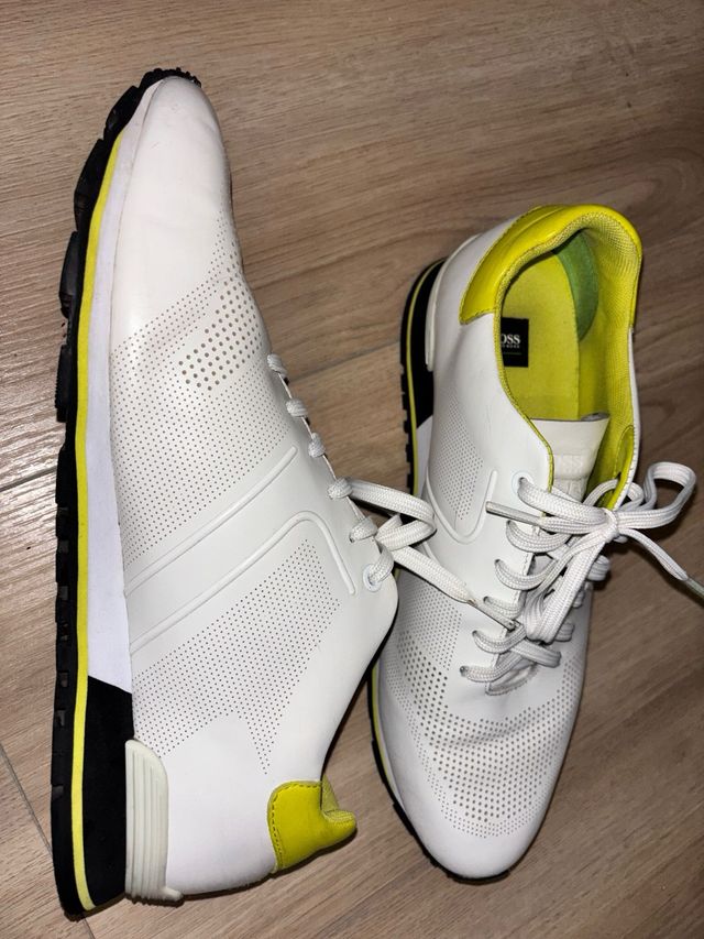 Zapatillas Hugo Boss Blancas y Amarillas