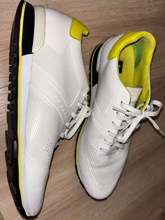 Zapatillas Hugo Boss Blancas y Amarillas