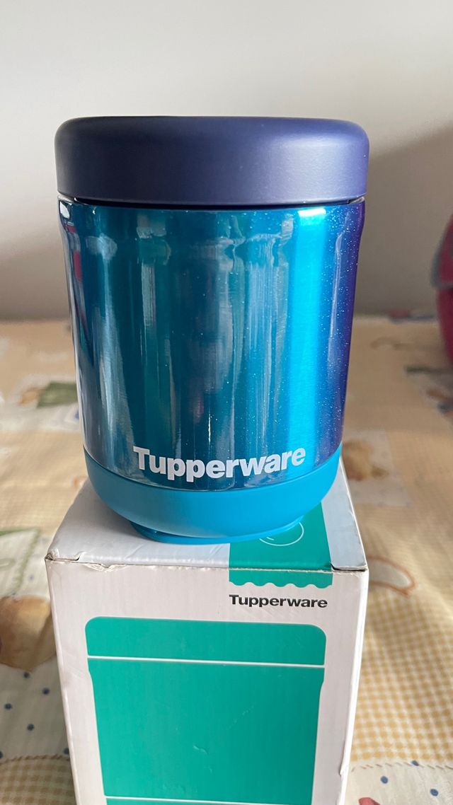 Termo Sólidos Tupperware Azul Metálico