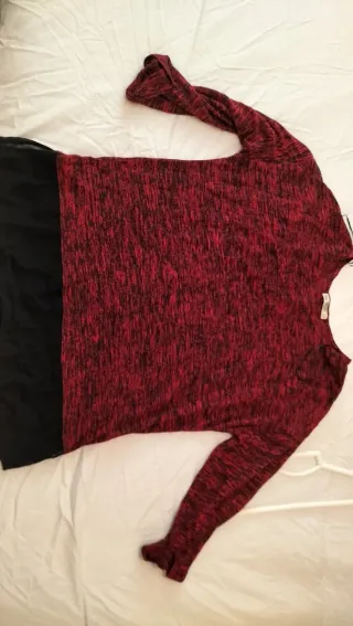 Blusa Inside roja y negra