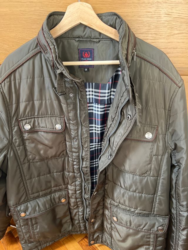 Abrigo impermeable PLUS MAN verde oliva talla 58