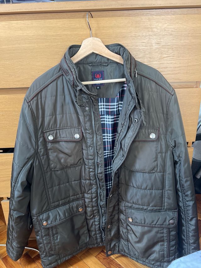 Abrigo impermeable PLUS MAN verde oliva talla 58