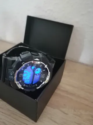 Reloj Sport Watch Negro y Plateado