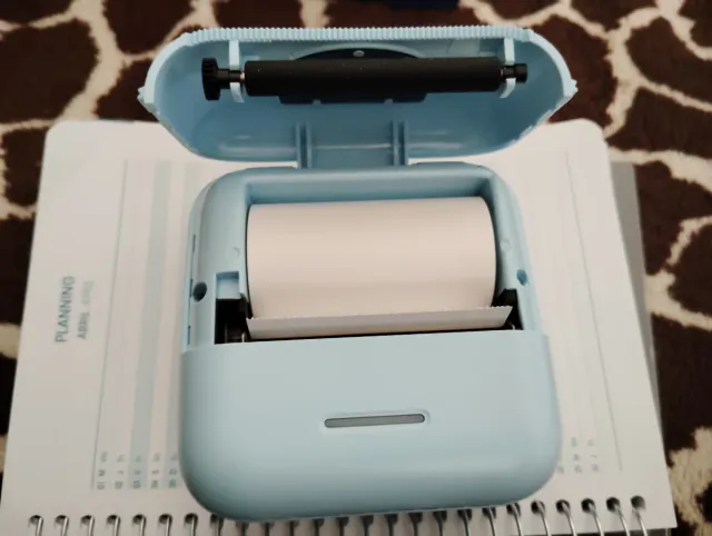 Mini stampante termica portatile blu