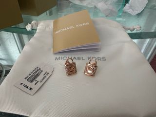 Collar Michael Kors Candado Baño Oro Rosa