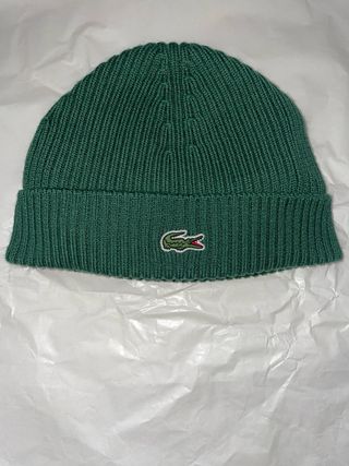 Gorro Lacoste Verde Unisex - vert .