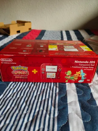 Nintendo 2DS Roja Transparente Pokémon Rubí Omega