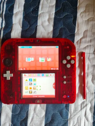 Nintendo 2DS Roja Transparente Pokémon Rubí Omega