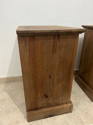 2 Mesitas Noche Rústicas Madera Mexicana