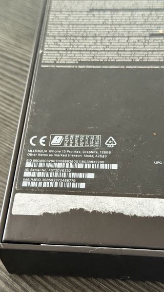 Scatola iPhone 13 Pro Max 128GB