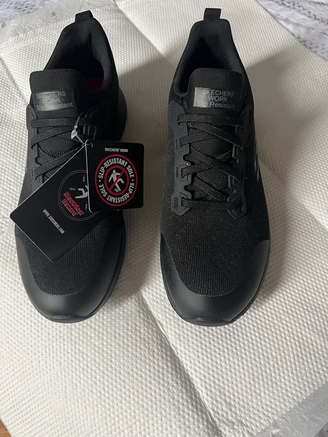 Zapatillas Skechers Work Antideslizantes Negras