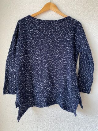 Jersey azul y blanco