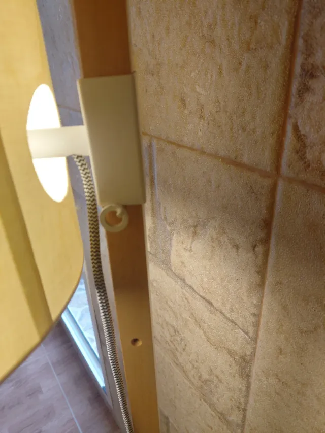 Lámpara de pie madera y tela