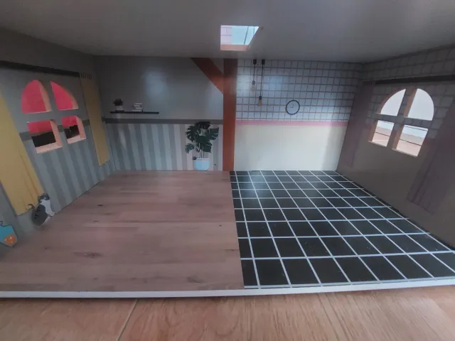 Casa de muñecas / os de madera. Para juegos